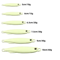 Cucharas señuelo iluminadas de metal para pesca deportiva con gancho