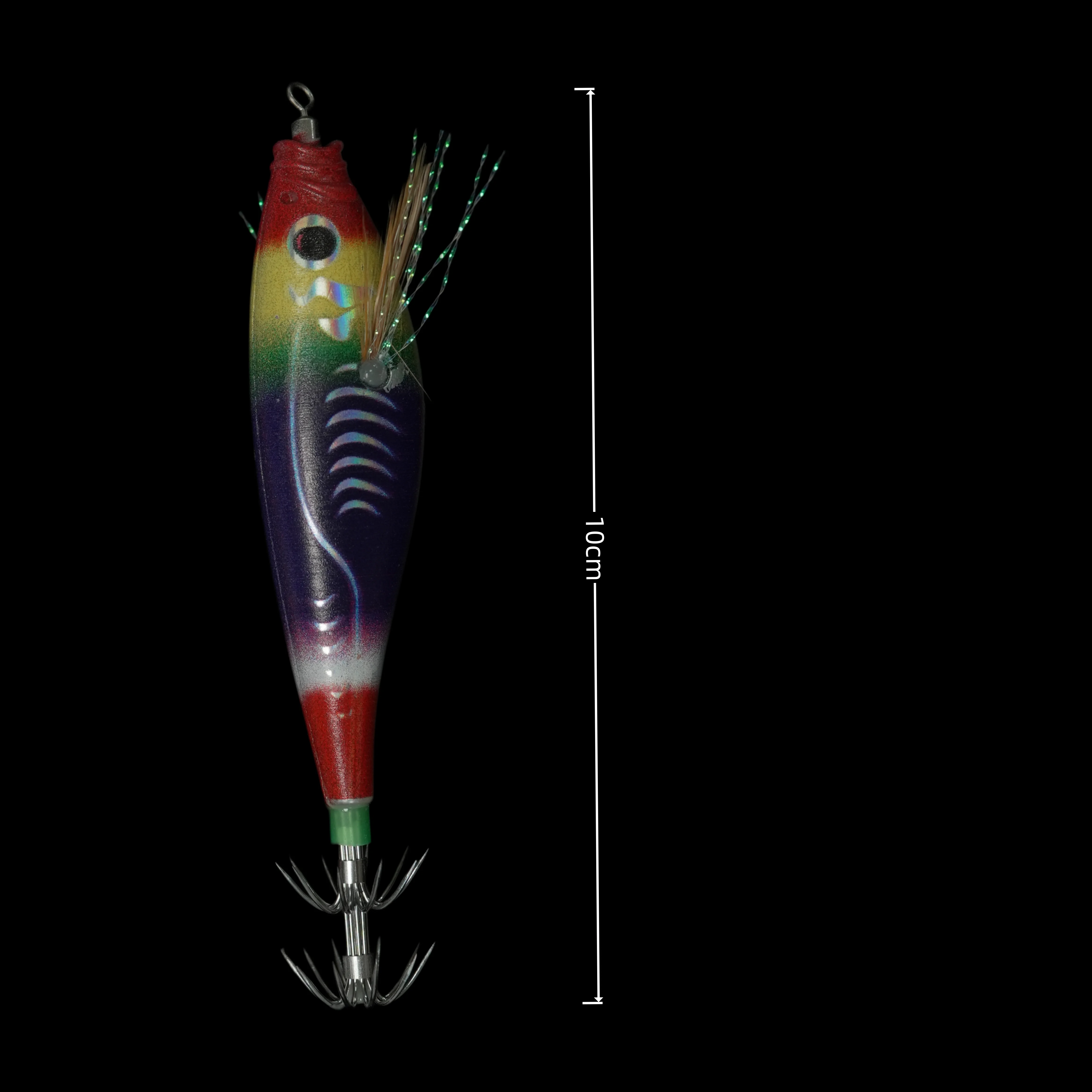BRAVMACK jig luminoso arcoíris laser glow para calamar en agua salada - imagen 5