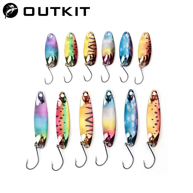 Spinner OUTKIT para trucha – Cuchara metálica con lentejuelas