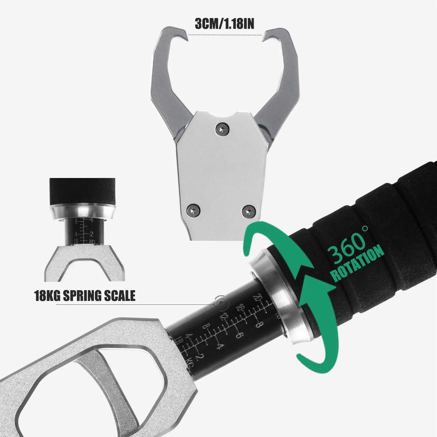 SAMOLLA Alicates de pesca en aluminio con giro resistente