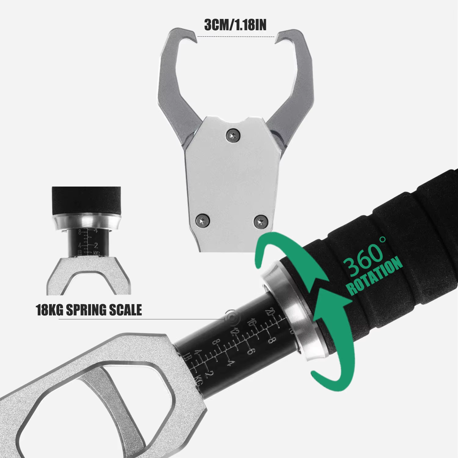 SAMOLLA Alicates de pesca en aluminio con giro resistente