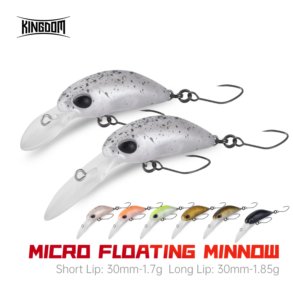 Kingdom Micro Minnow Wobbler flotante para trucha