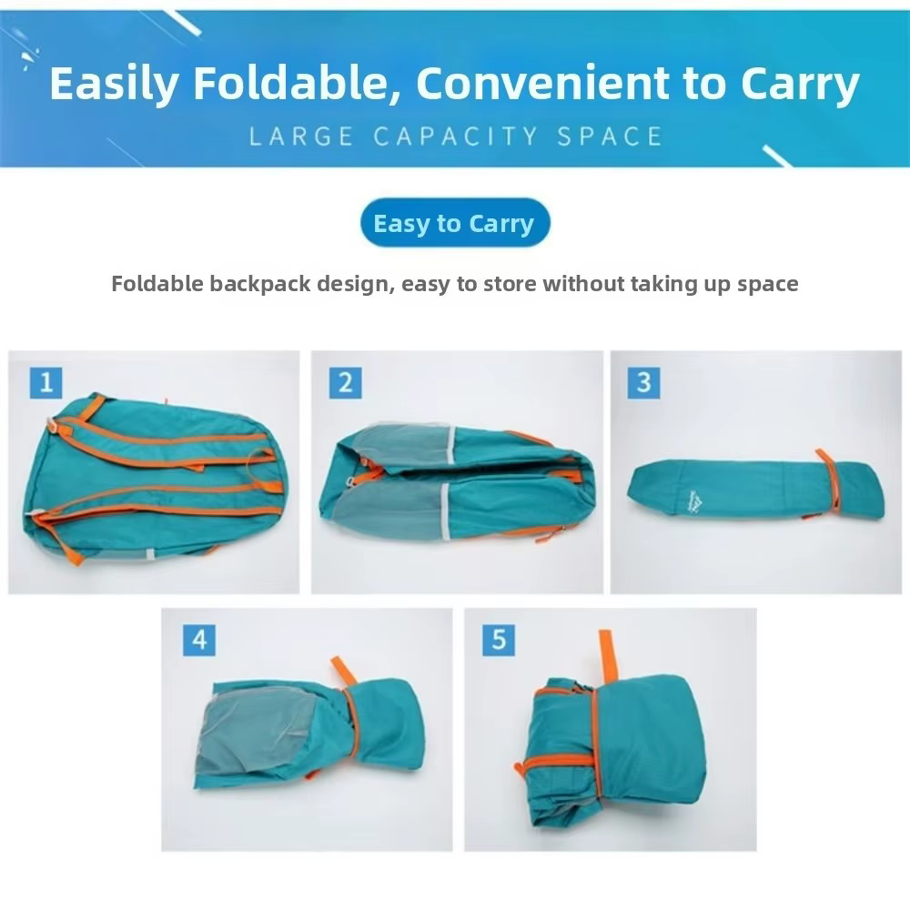Mochila plegable ultraligera 20L con portabotellas para pescadores - imagen 3