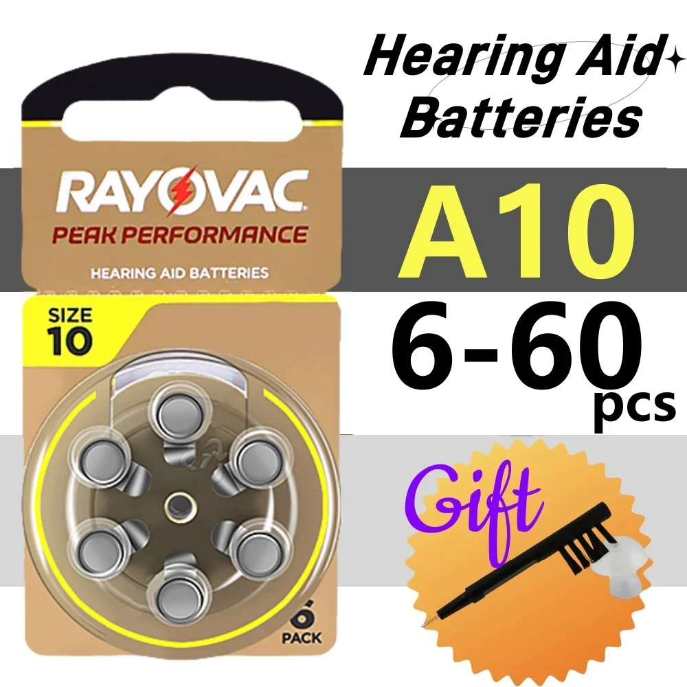 Baterías Rayovac A10 en envase de 6 unidades