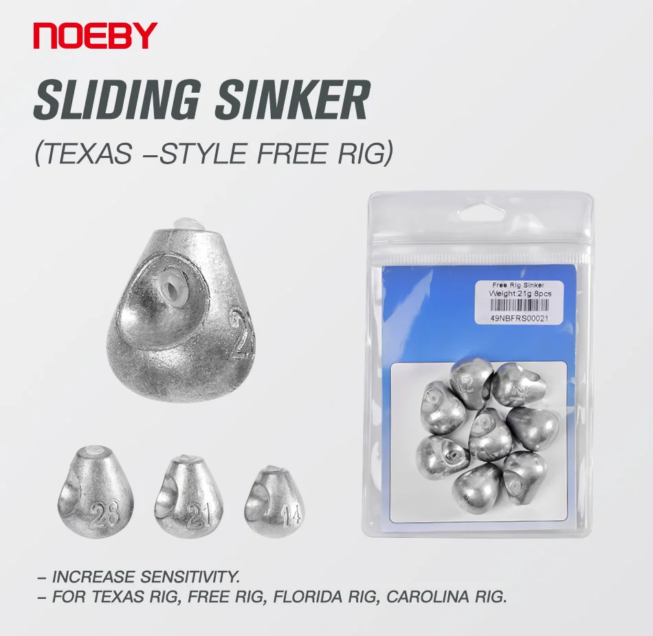 Plomos deslizantes Noeby en diferentes pesos