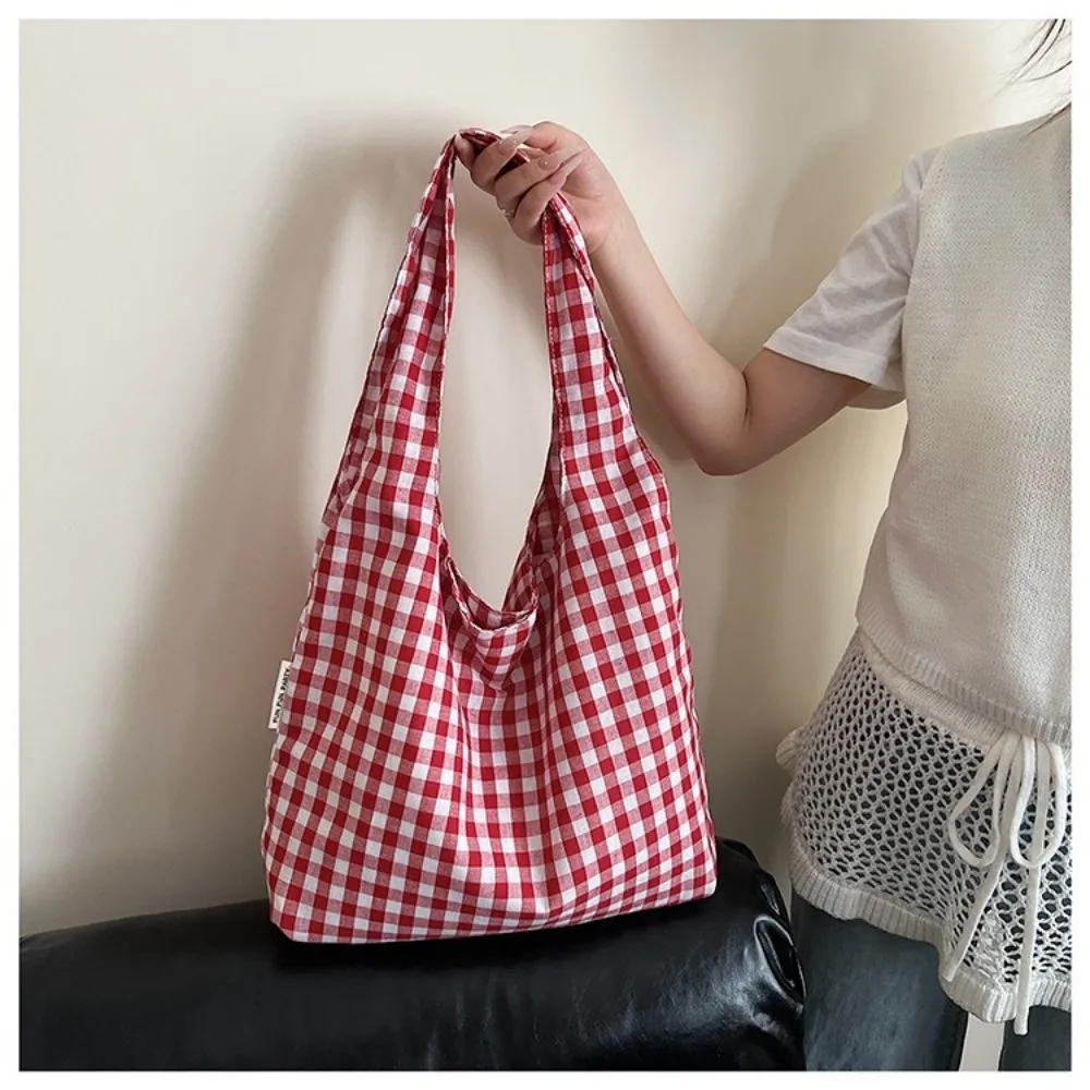 Bolso vintage a cuadros para mujer, gran capacidad y bandolera - imagen 4