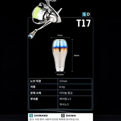 Perilla de manillar Gomaxus Galaxy Titanium para Daiwa/Shimano
