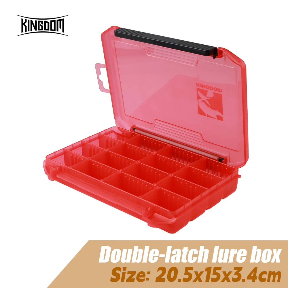 Caja de Pesca KINGDOM doble cierre reforzada para accesorios - imagen 2
