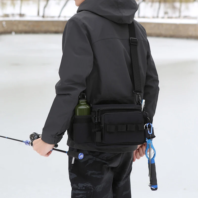 Bolso bandolera pesca con riñonera y caja de señuelos - imagen 2