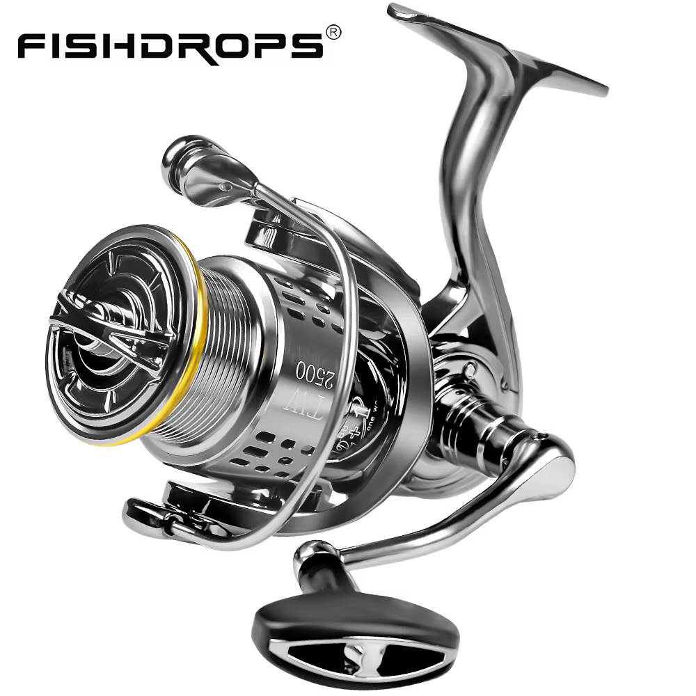Fishdrops 12+1BB Carrete ultraligero agua salada – Ratio 5,5:1