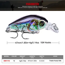 Crankbait flotante Proberos para trucha y lucio de superficie