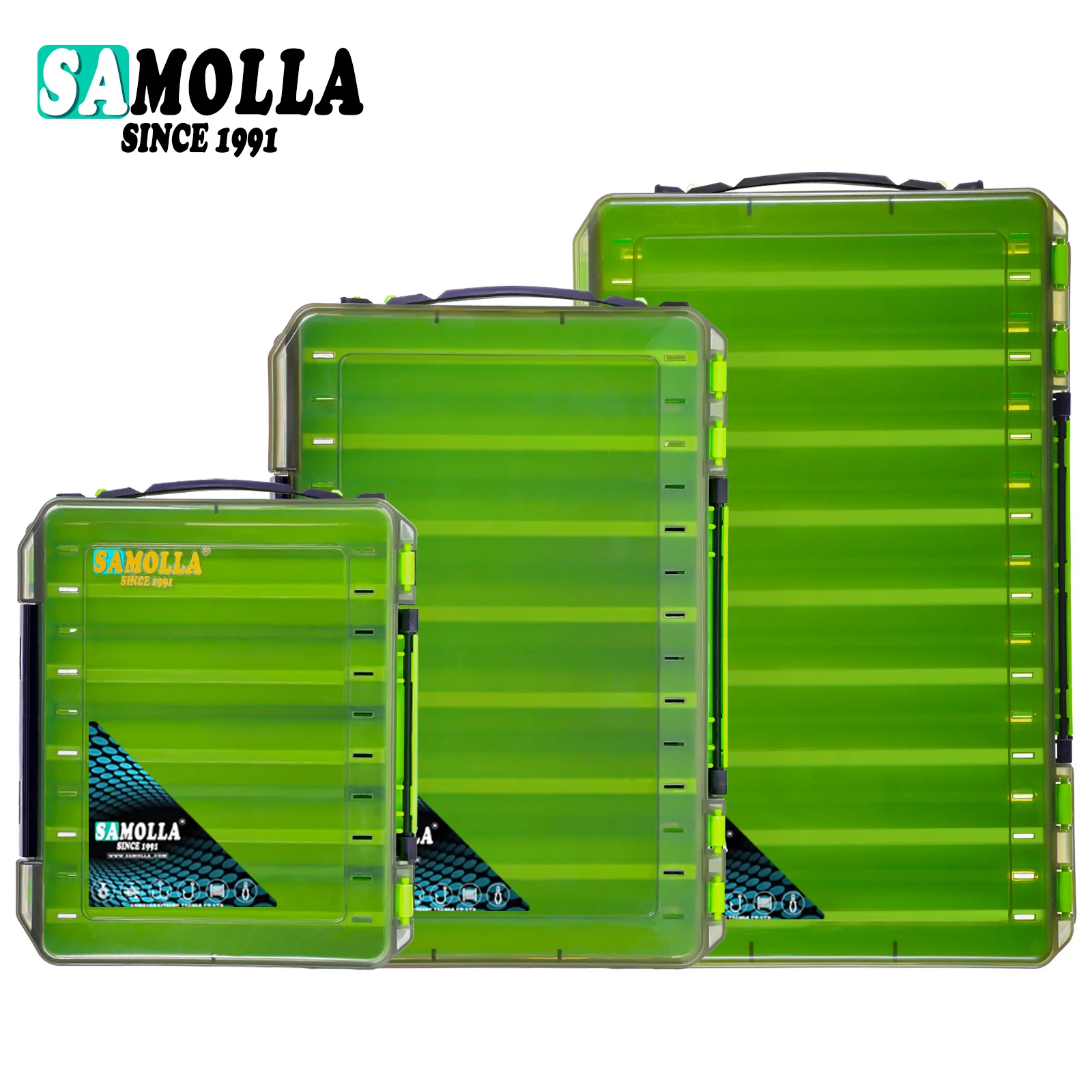Caja organizadora de señuelos – Compartimentos ajustables para pesca