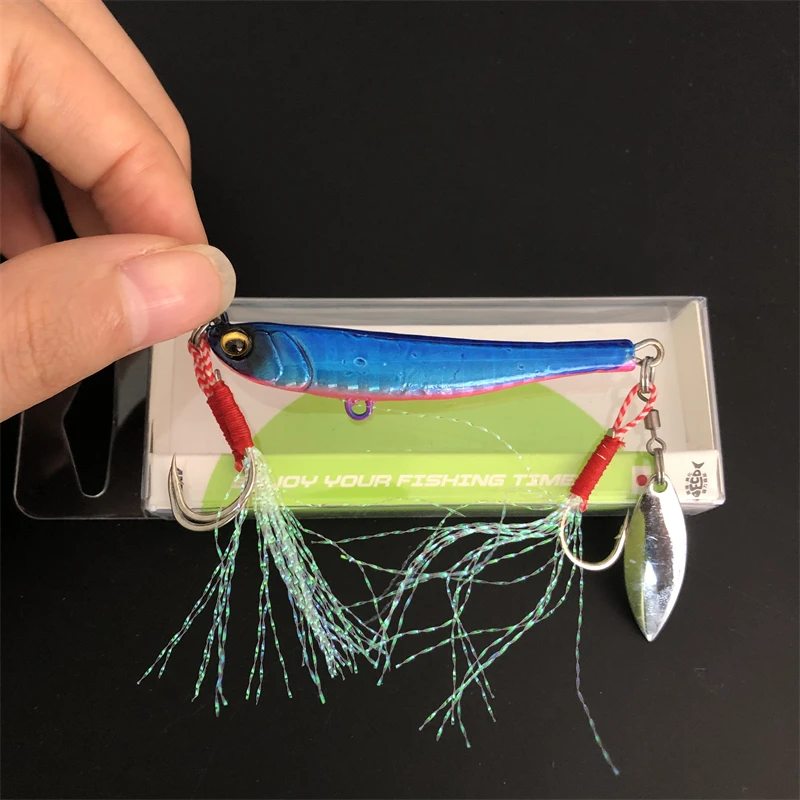 LURETV Señuelo langosta verde – Placa hierro 31,5 g tiro largo - imagen 3