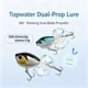 Popper de superficie con hélice para lubina, plopper giratorio - imagen 2