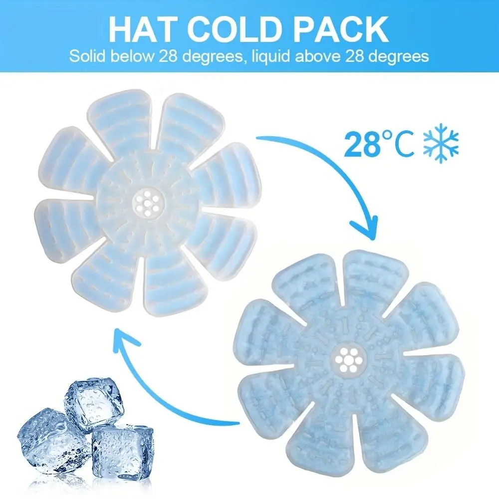 Gorra refrigerante PCM con almohadillas de hielo reutilizables camping