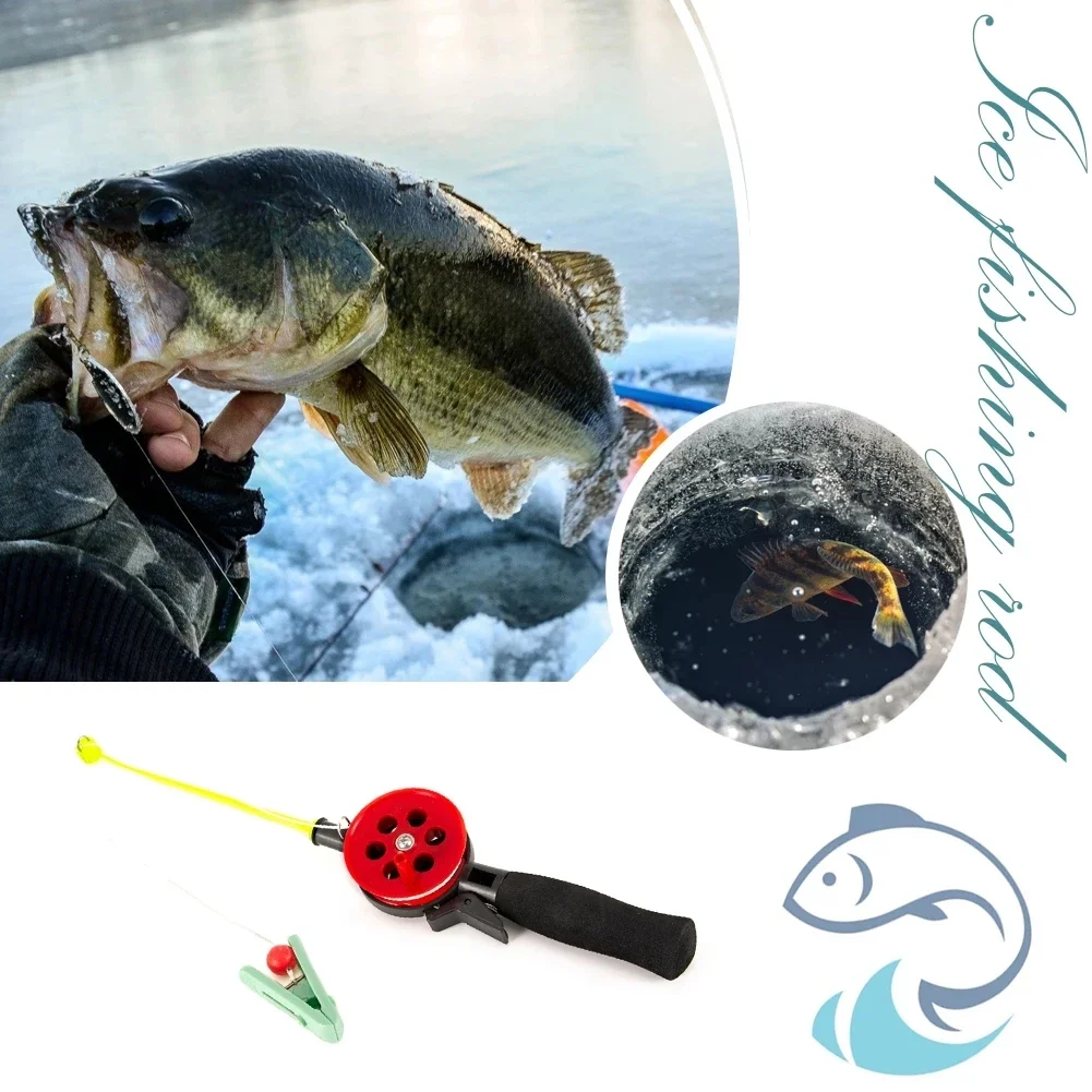 Caña de pesca en hielo portátil para cangrejos con clip - imagen 5