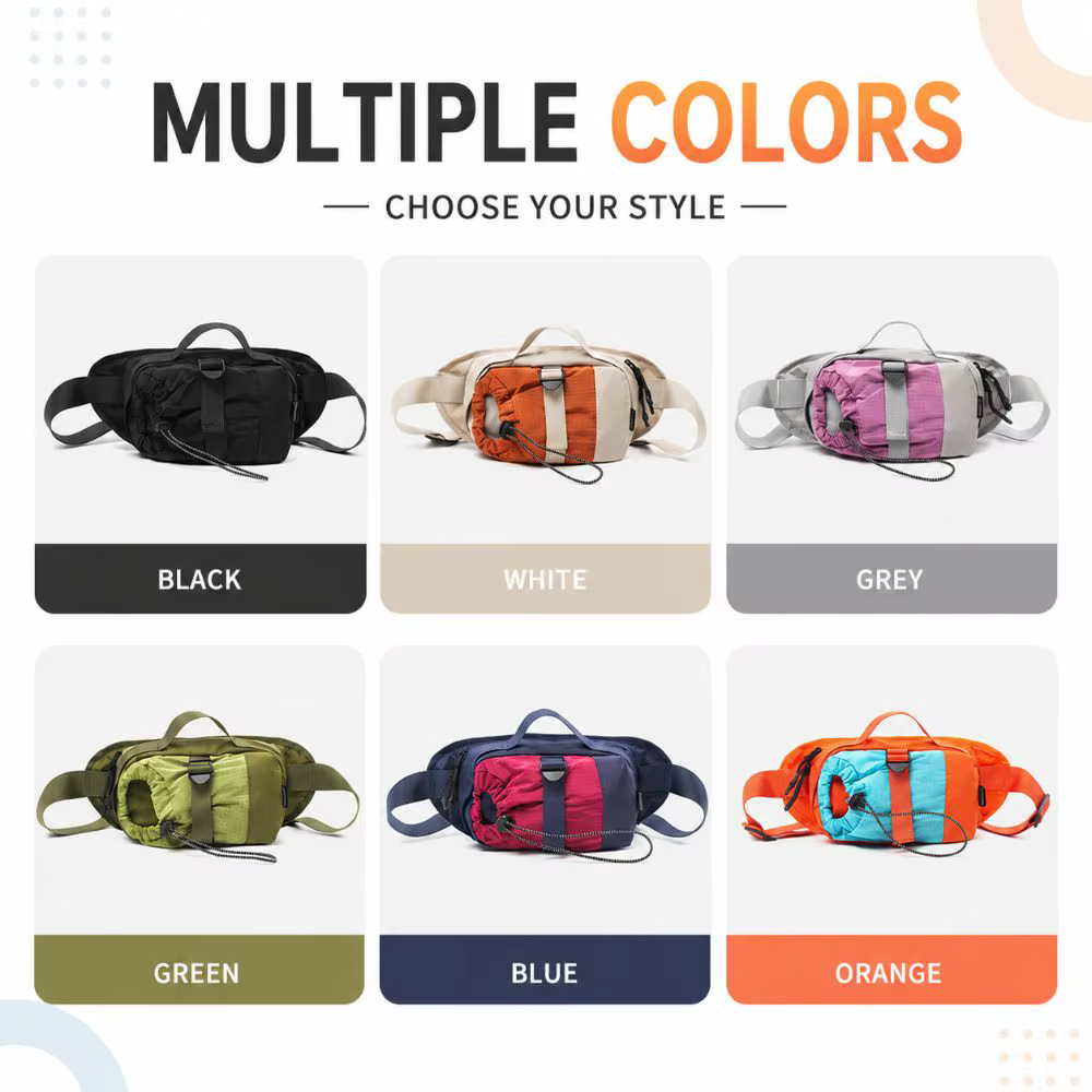 Bolso bandolera coreano en uso