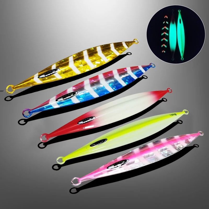 Señuelo metálico luminoso para jigging