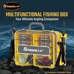 SAMOLLA Caja organizadora de pesca grande para señuelos y anzuelos