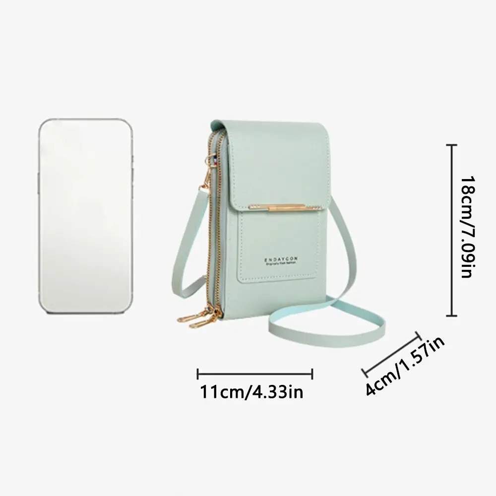 Bolso bandolera con ventana para usar el teléfono