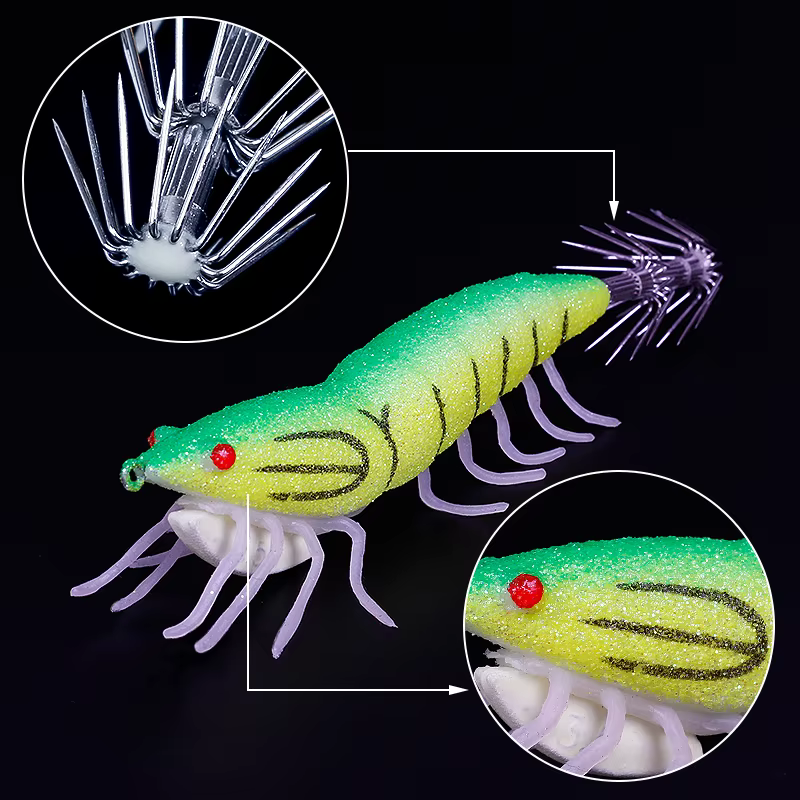 Señuelo Camarón Luminiscente para Pesca Nocturna en Agua Salada - imagen 4