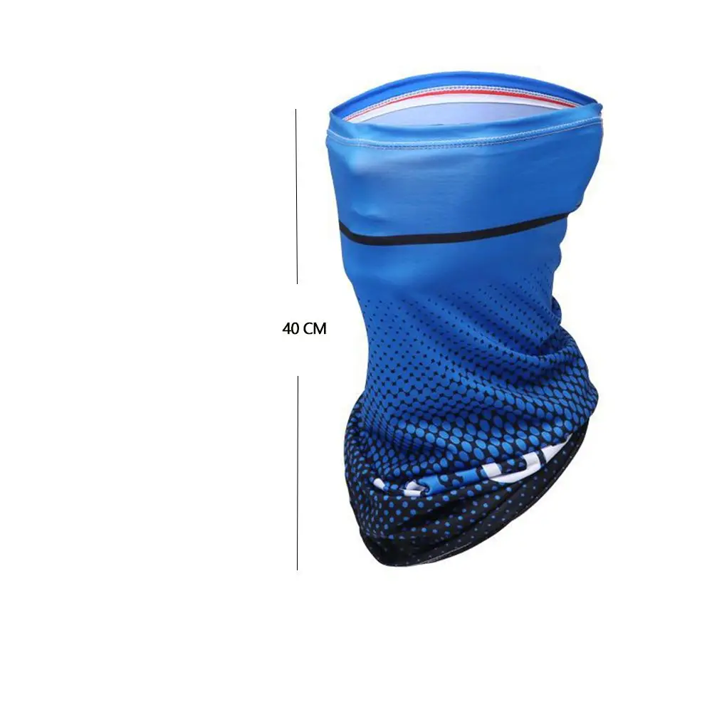Máscara de ciclismo de seda de hielo con estampado vista frontal