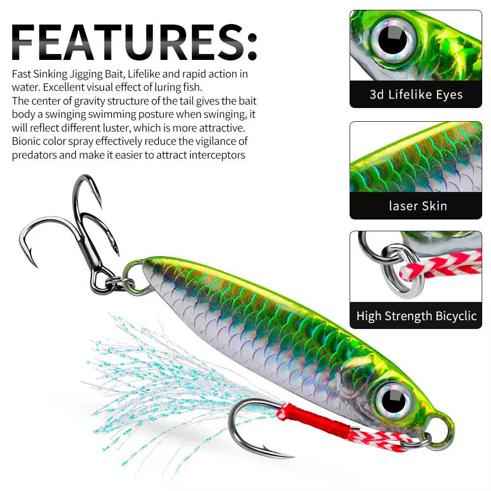 PROBEORS Jig Metal - Señuelo de pesca para mar y costa en agua salada - imagen 5
