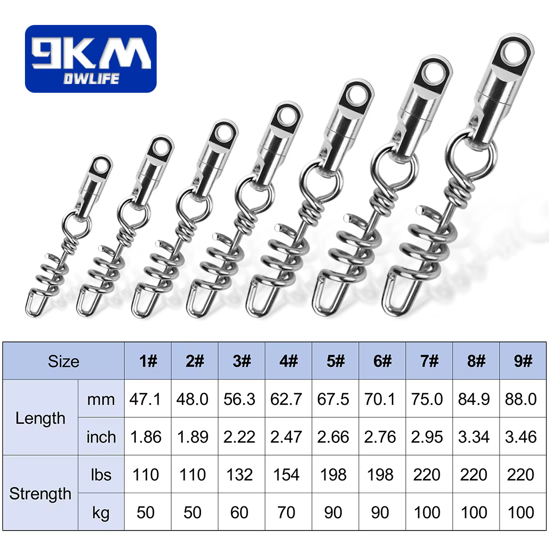 Swivel Giratorio Acero Inoxidable – Conector a Presión para Pesca - imagen 2