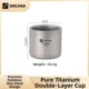 Taza titanio doble pared ligera para camping y pesca - imagen 2