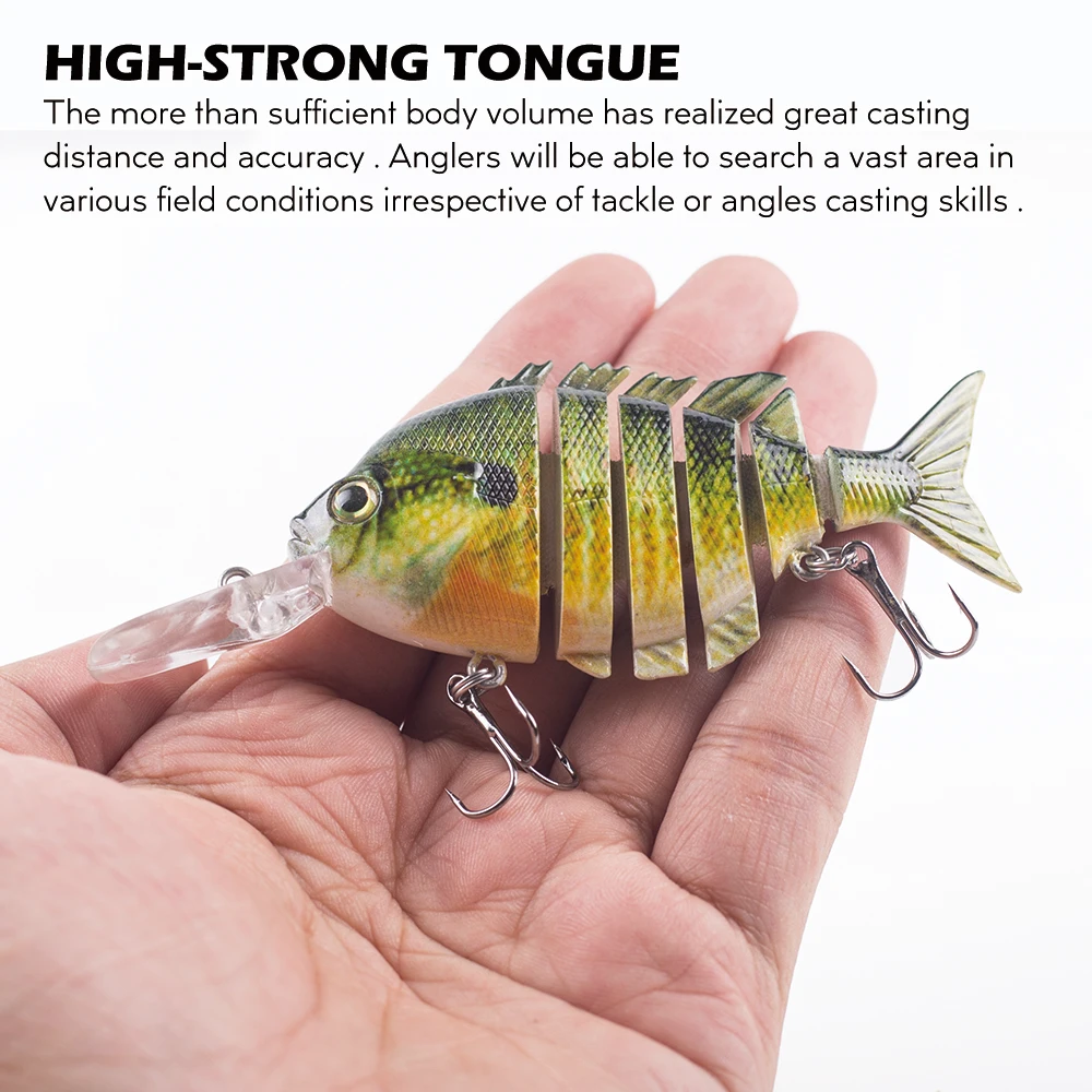 Hanlin Swimbait 10cm 14g – Wobbler flotante multiarticulado lubina - imagen 5