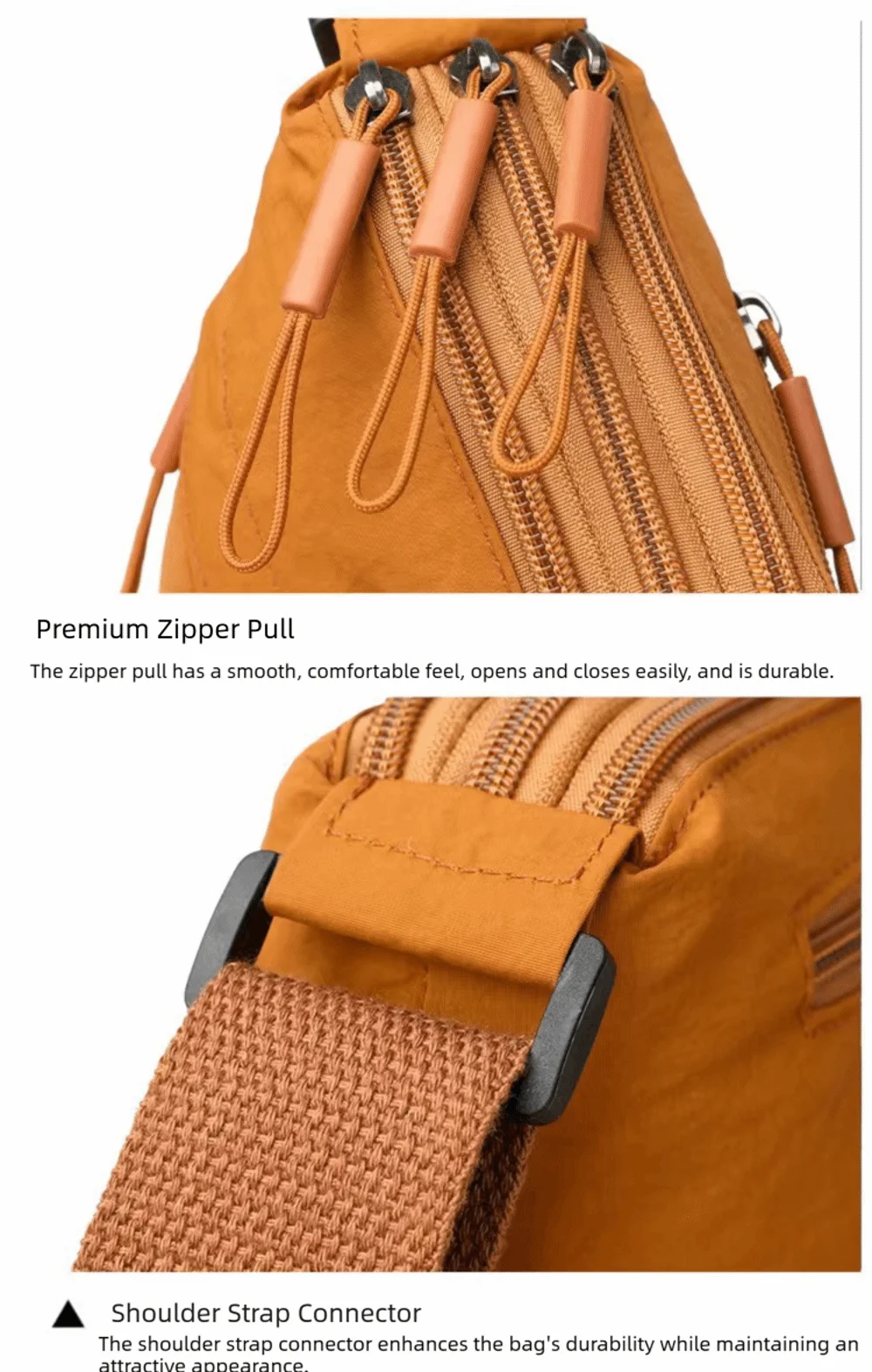 Vista del bolso con capacidad
