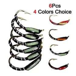 Moscas ninfa epoxi Hegene Midge para trucha