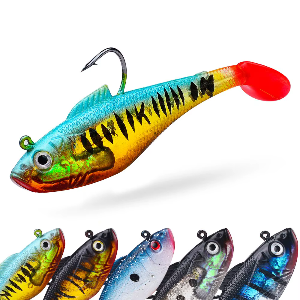 Señuelo vinilo jigging con cabeza de anzuelo – T-tail para lucio - imagen 3