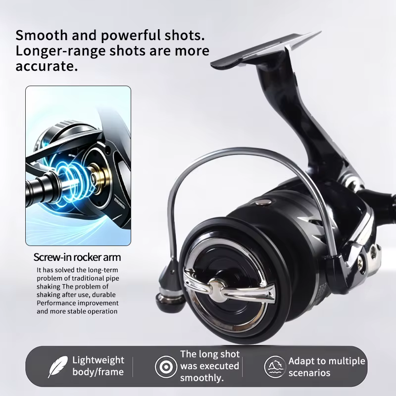 Carrete Spinning MEEKS – 7+1 Rodamientos, Frenado 7kg, 230g - imagen 3