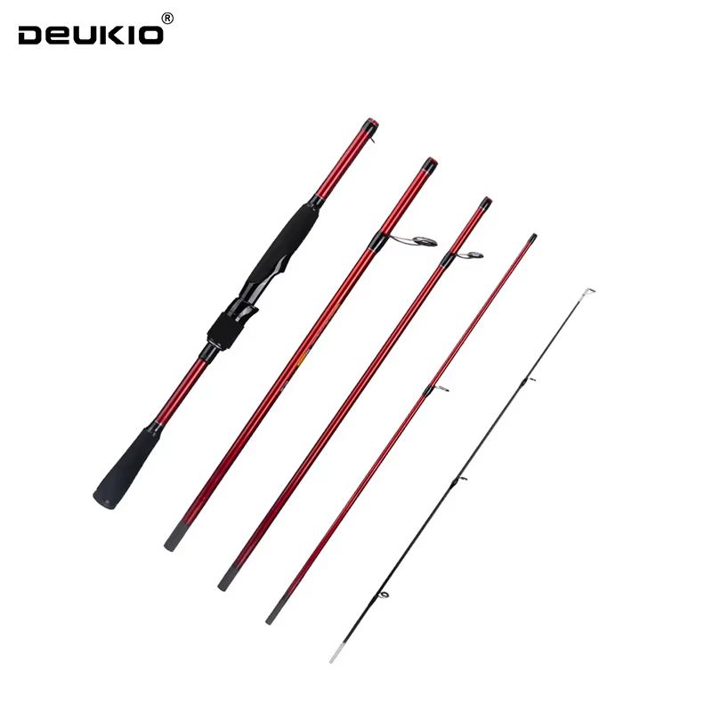 Caña de Pesca Ultraligera DEUKIO Carbono – 4 tramos 2.1m Viaje - imagen 3