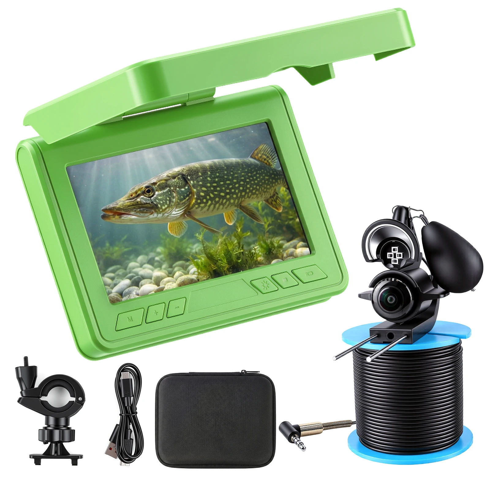 Buscador de peces portátil con cámara HD y visión nocturna IR
