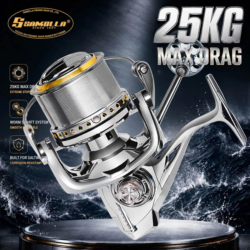 Carrete de Pesca SAMOLLA con arrastre potente y rodamientos inox - imagen 3