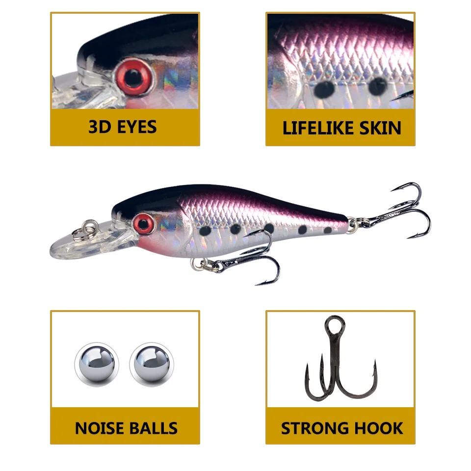 Señuelo minnow flotante para lubina, trucha y salmón - imagen 2