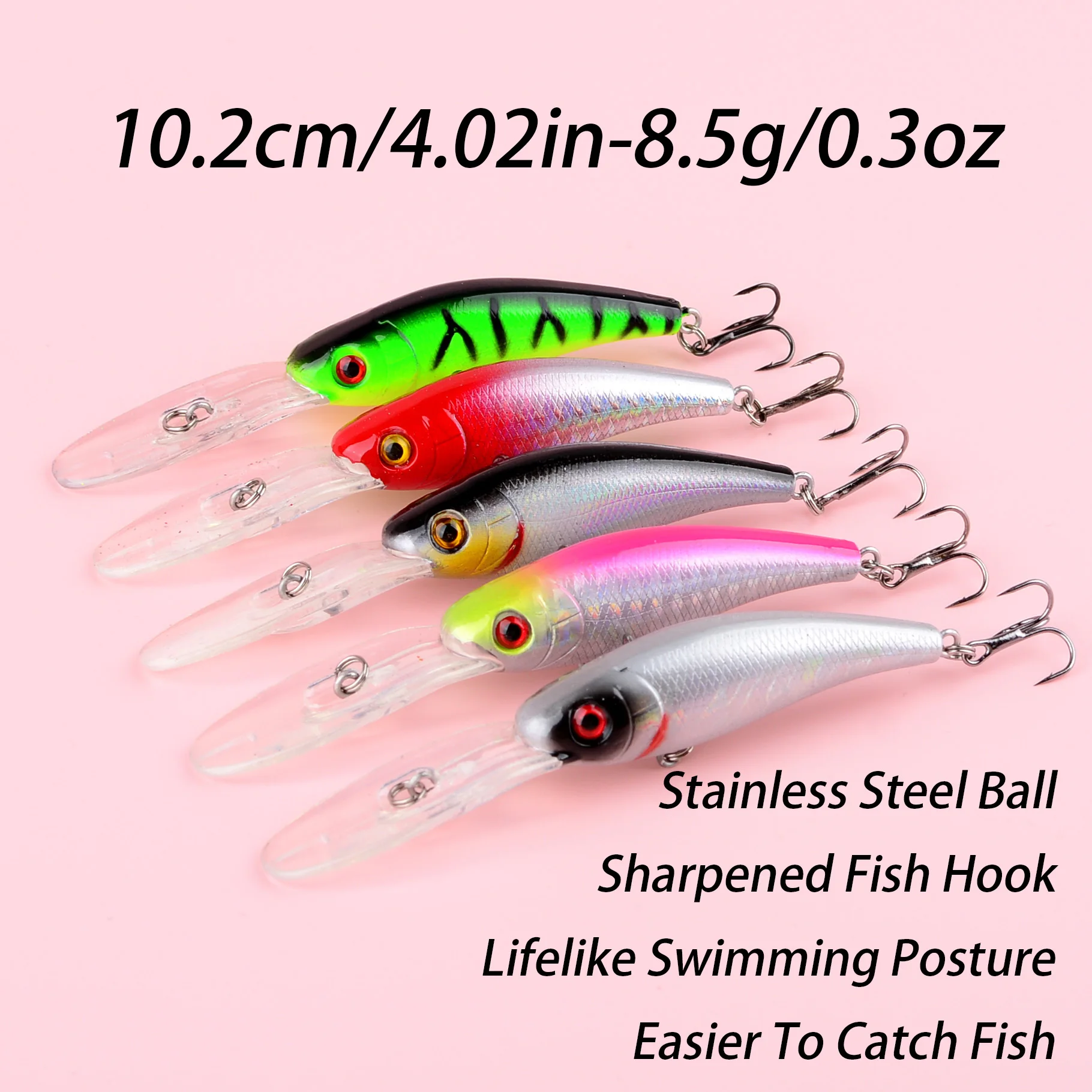 Señuelo Minnow de labio largo sumergible para trucha y lubina - imagen 4