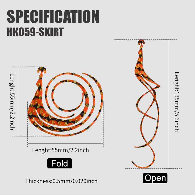 Skirt TEASER HK059 Nick Tie – Silicona Gruesa para Jig - imagen 4