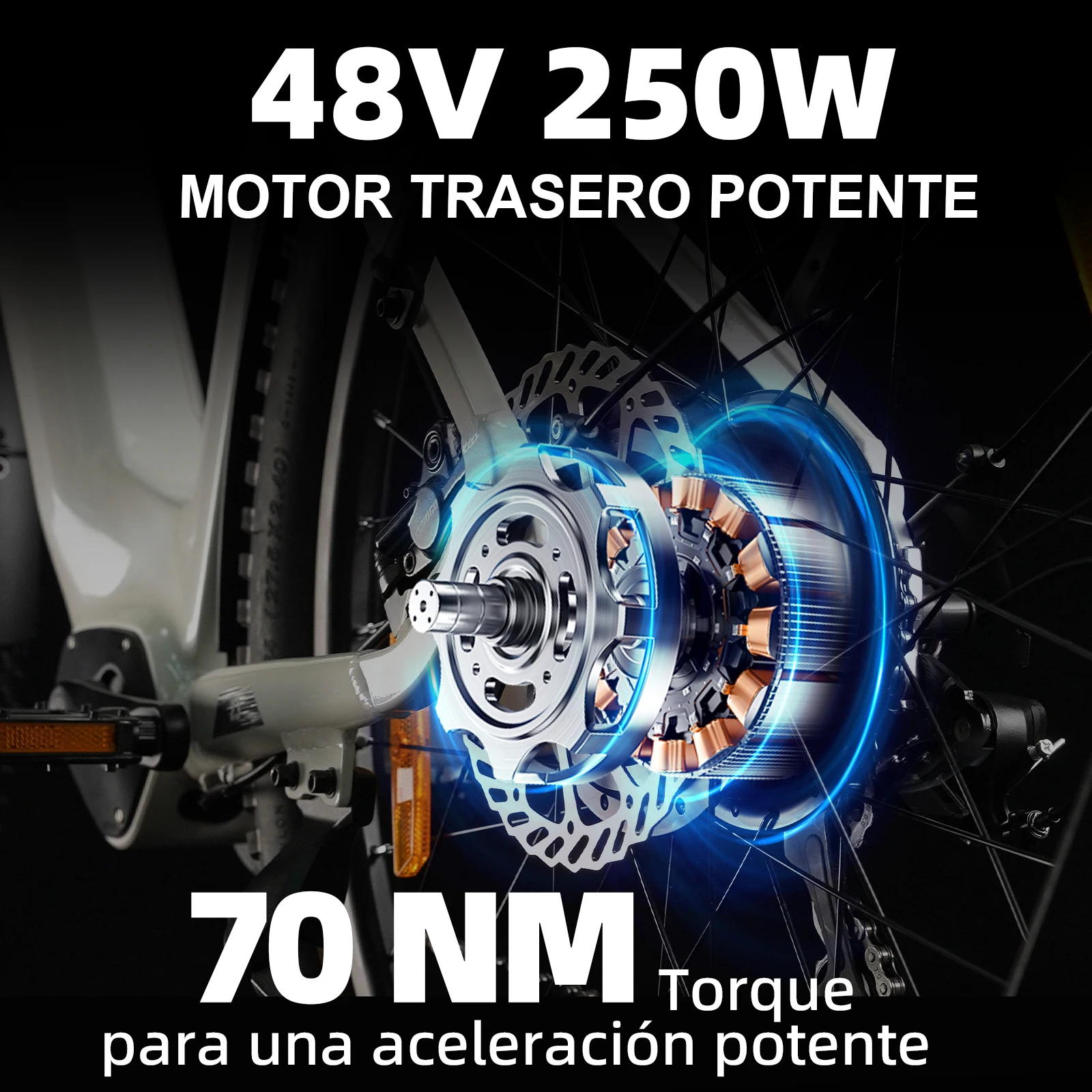 TTGO bicicleta eléctrica con batería extraíble y freno hidráulico - imagen 5