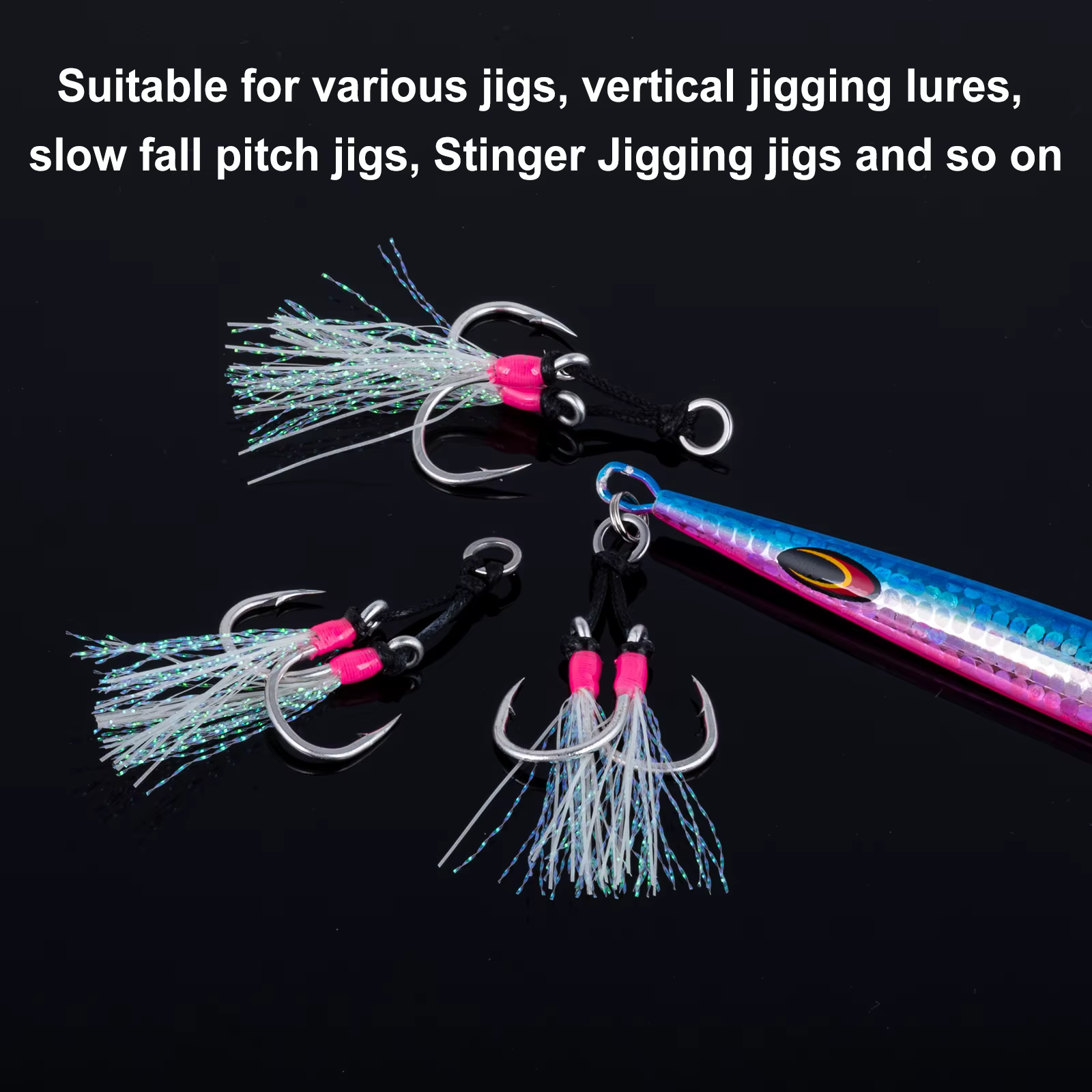 Anzuelos Dobles con Lentejuelas – Acero Inoxidable para Pesca Vertical - imagen 2