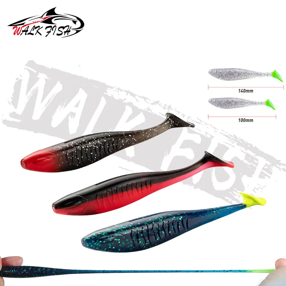 Walk Fish Shad Swimbait – Cebo blando cola en T 100mm/9,5g - imagen 5