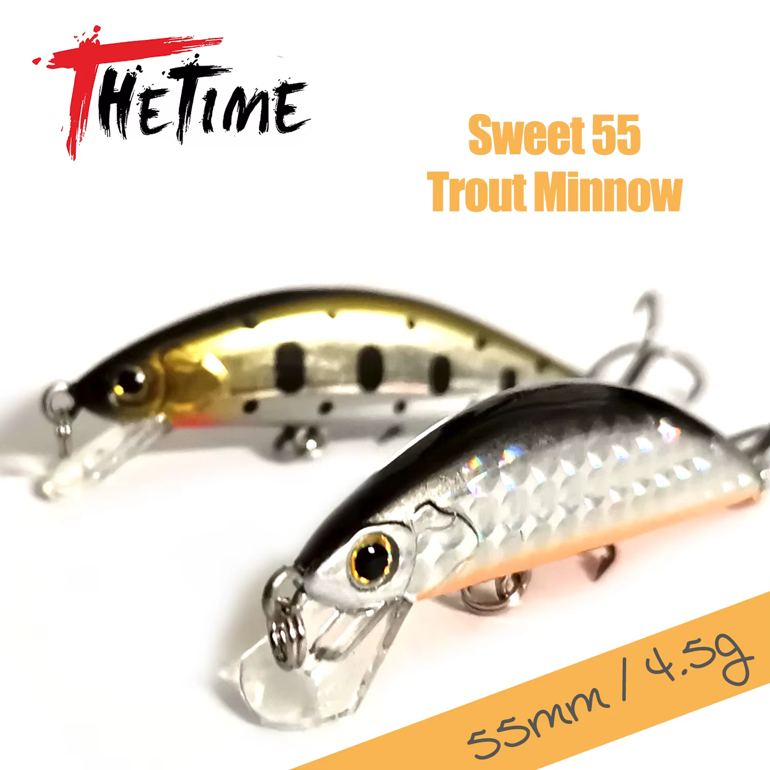 THETIME SWEET 55 Jerkbait Minnow - Señuelo para trucha, perca y crappie