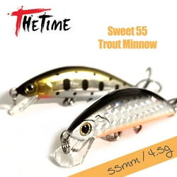 THETIME SWEET 55 Jerkbait Minnow - Señuelo para trucha, perca y crappie