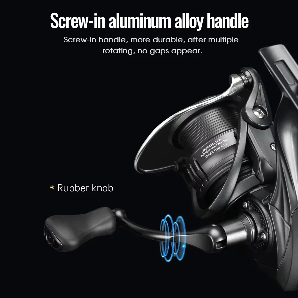 TSURINOYA Carrete giratorio ultraligero para pesca Finesse carbono - imagen 3
