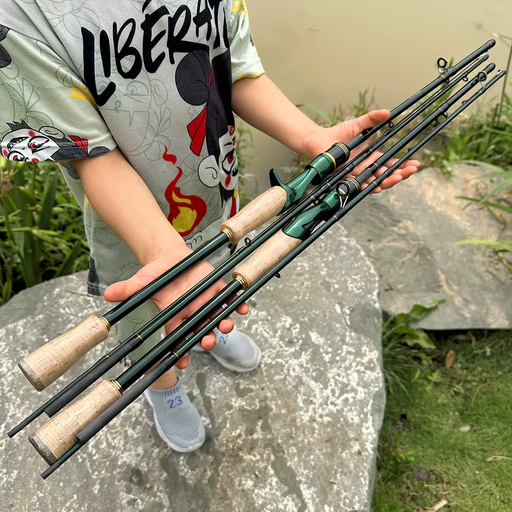 Caña de pesca viaje 6 secciones carbono ML – Spinning y casting - imagen 4