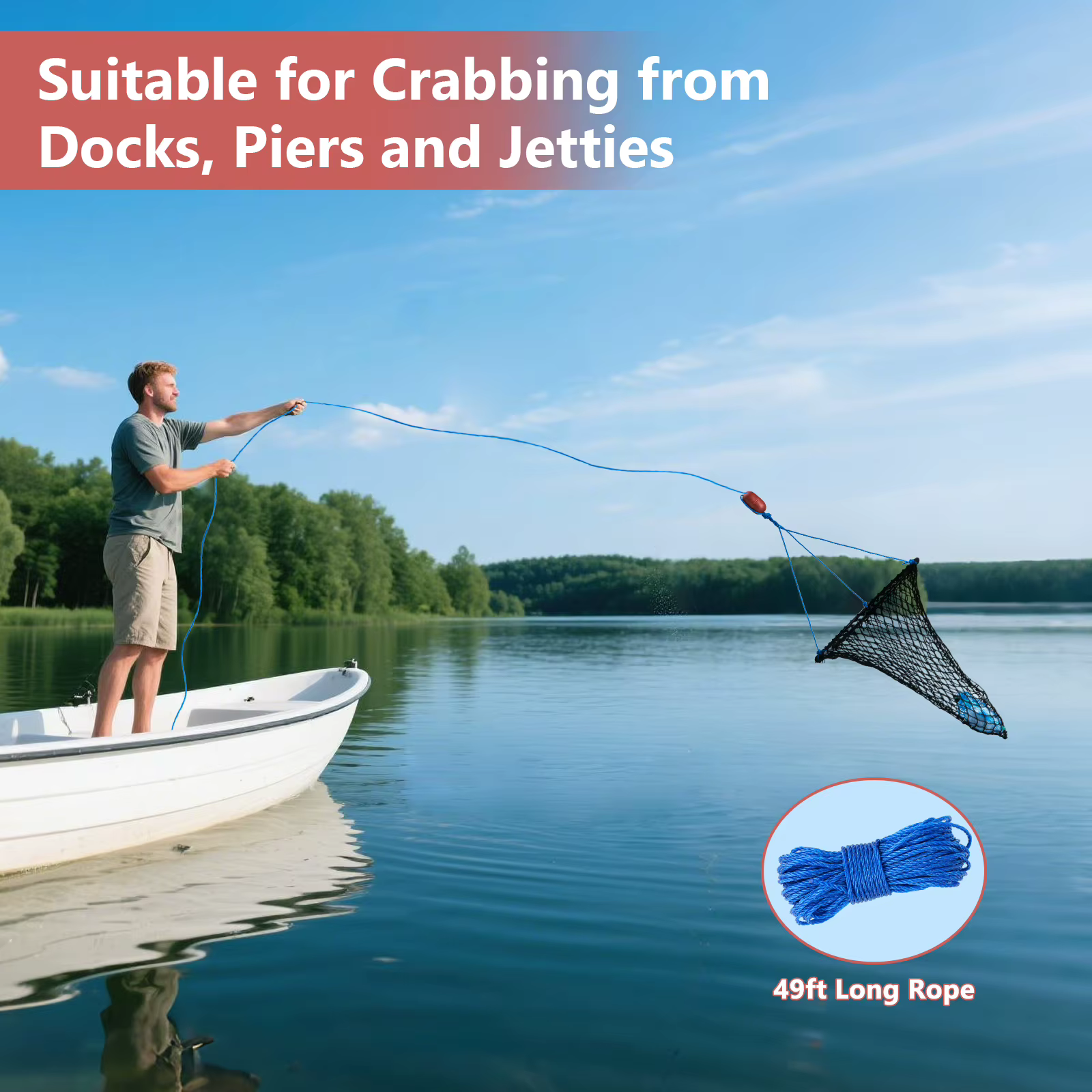Trampas Plegables para Cangrejos y Camarones con Boya – Clip de Cebo - imagen 2