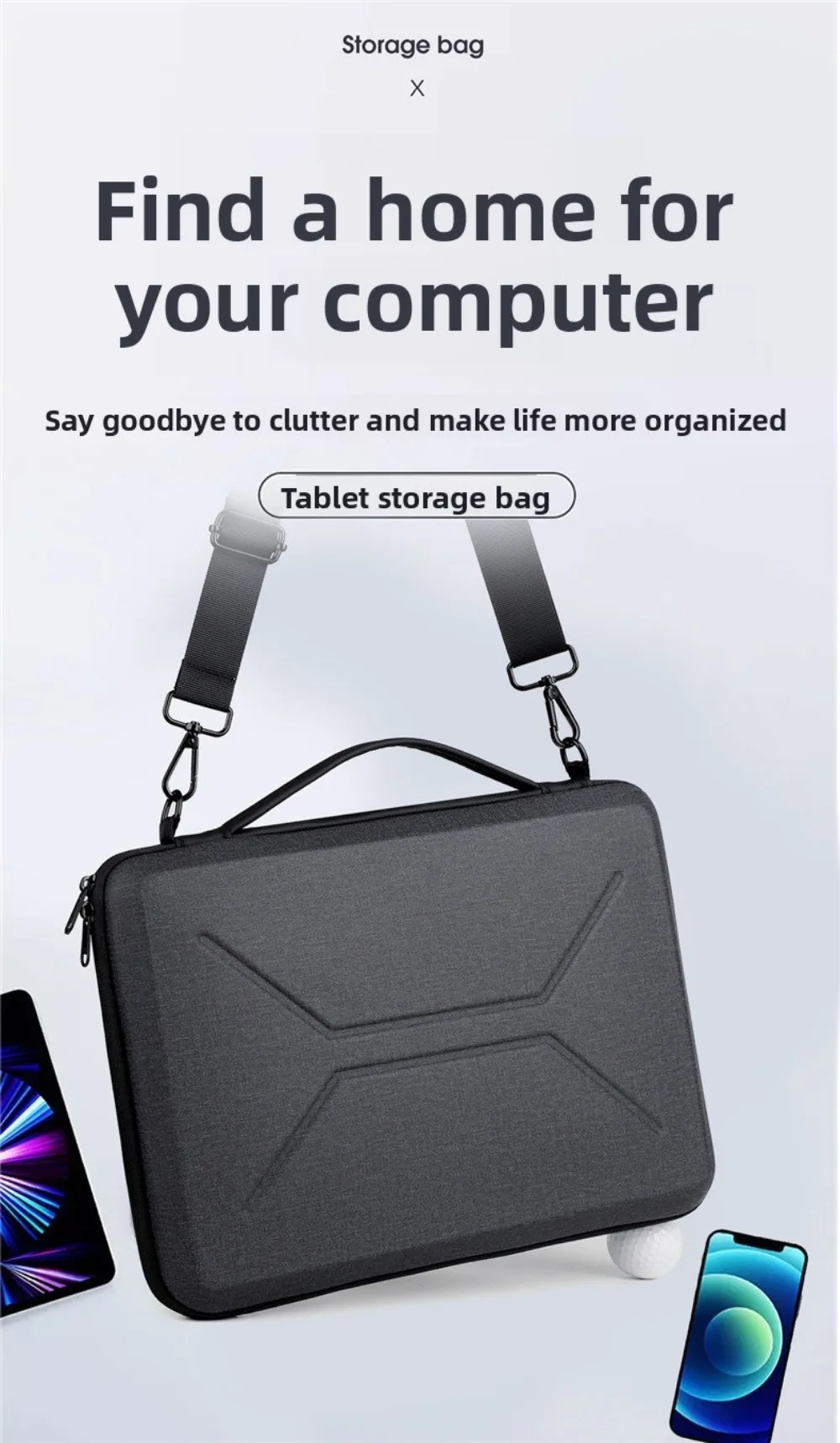 Bolso de un solo hombro con correa desmontable