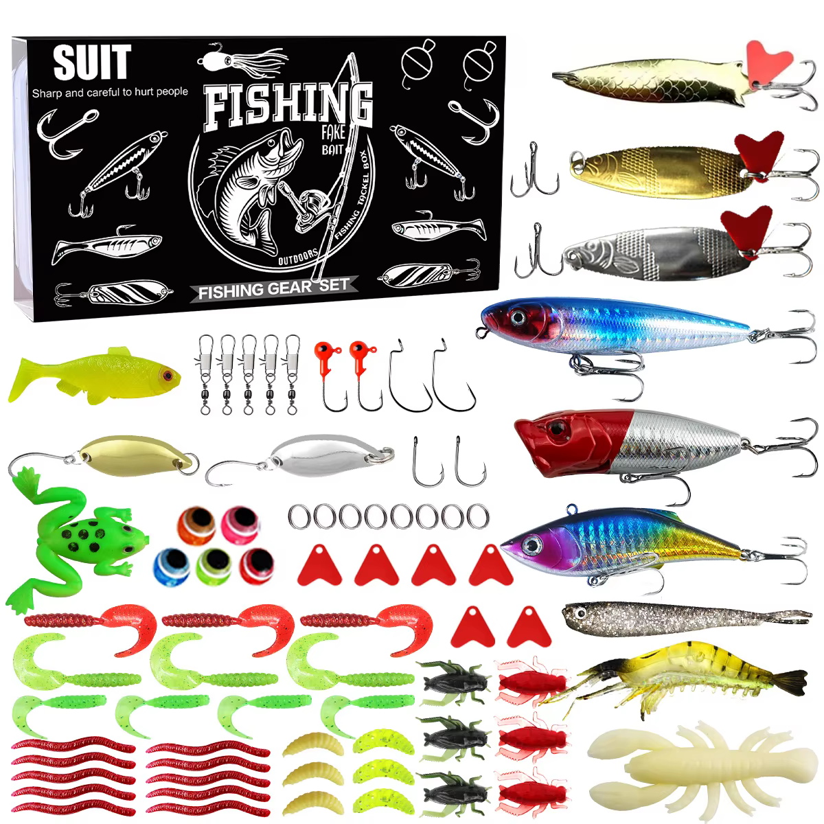 Calendario de Adviento para pescadores con señuelos y accesorios - imagen 3